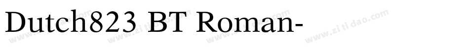 Dutch823 BT Roman字体转换